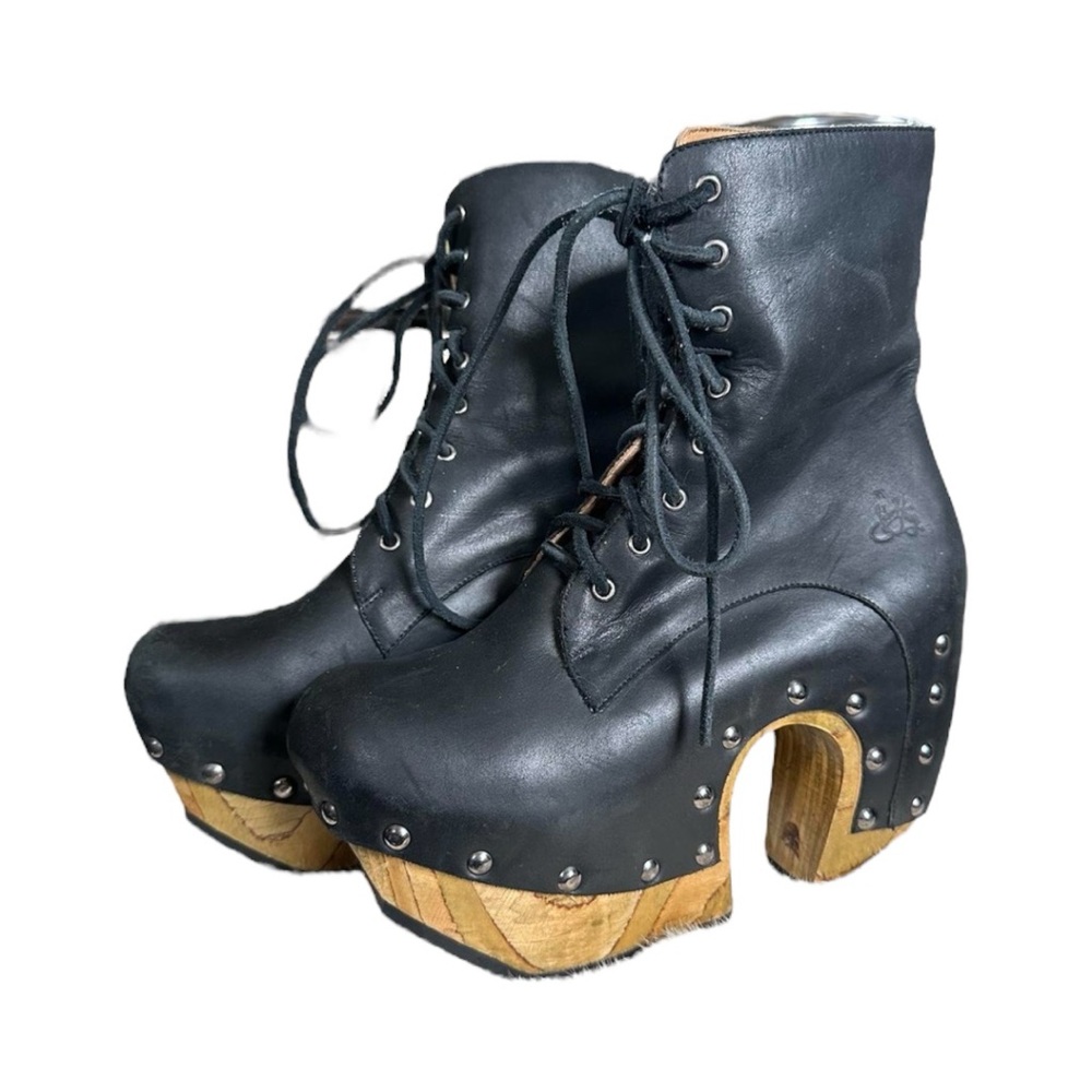 John Fluevog Vintage Leather Tippy Toe Boots Size 6